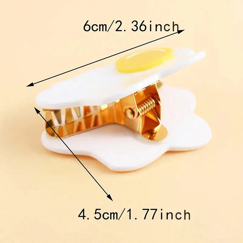 1pc Fun Hairpin Girl Heart Small Item Hair Accessories Cute Pouch Egg Hair Grab Clip