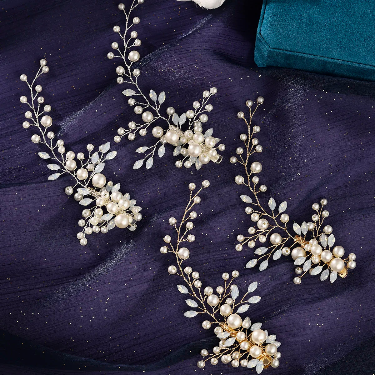 2PC Elegant Long Pearl Hair Clip Bangs Side Crystal Unique Hair Pins Party Hair Jewelry Accessories For Girls Gifts for Women
